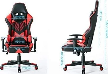 صندلی گیمینگ Urbanwave (سئول-قرمز) - صندلی گیمینگ مسابقه ای با بالشتک سر و تکیه گاه کمر