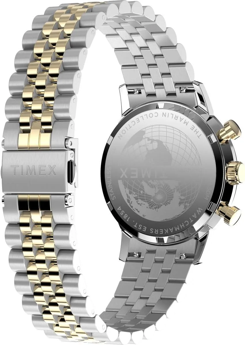 ساعت مچی مردانه تایمکس مدل کورنوگراف کوارتز با بند استیل ضد زنگ TW2W60200