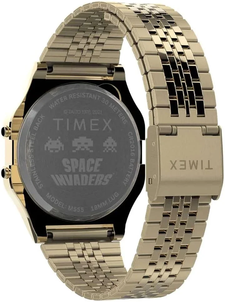 ساعت دیجیتال تایمکس یونی‌سکس با بند استیل ضد زنگ مدل T80 X Space Invaders