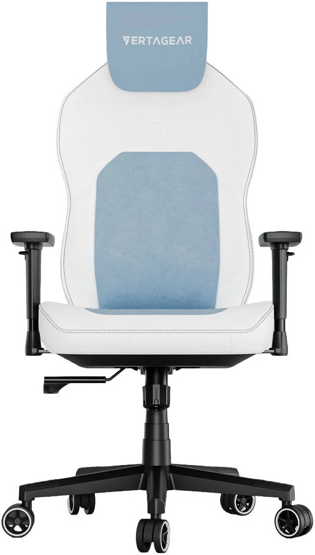 صندلی گیمینگ ارگونومیک Vertagear SL1800، کمری ContourMax، نشیمنگاه VertaAir، ظرفیت وزنی تا 100 کیلوگرم، مناسب برای قد تا 178 سانتی متر، بالابر گازی کلاس 4، آبی / سفید | VG-SL1800_BL