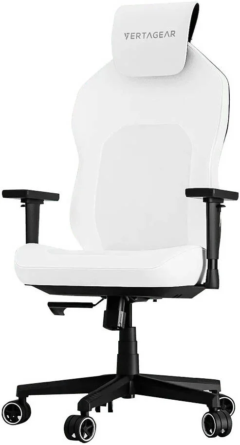 صندلی گیمینگ ارگونومیک Vertagear SL1800، کمری ContourMax، نشیمنگاه VertaAir، ظرفیت وزنی تا 100 کیلوگرم، مناسب برای قد تا 178 سانتی متر، بالابر گازی کلاس 4، سفید | VG-SL1800_WT