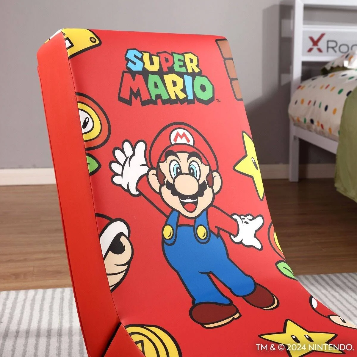 صندلی گیمینگ X Rocker Nintendo Video Rockers، نسخه Mario Power Up، صندلی کلاسیک زمینی با طرح های هنری نمادین شخصیت، فوم نرم و راحت برای پشتیبانی و دوام بیشتر | 71336
