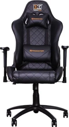 صندلی گیمینگ Xigmatek Hairpin مشکی مات، دسته های دو بعدی، مکانیزم پروانه ای، بالابر گازی کلاس 4، چرخ های 65 میلی متری، بالشتک سر و کمر | EN42425