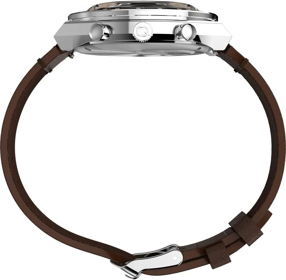 ساعت مچی مردانه تایمکس مدل کورنوگراف کوارتز با بند چرمی TW2W51800