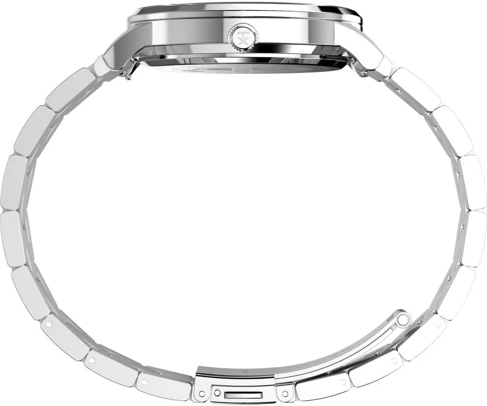 ساعت مچی عقربه ای مردانه تایمکس با بند استیل ضد زنگ TW2W75700، نقره ای، TW2W75700-AMZUK