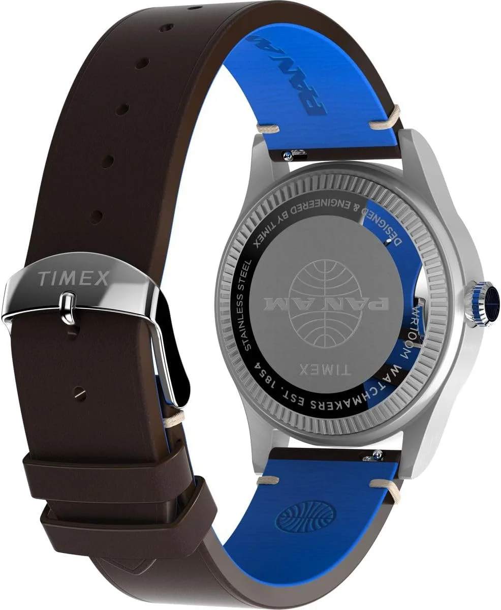 ساعت مچی عقربه ای مردانه تایمکس با بند چرمی مدل TW2W97300