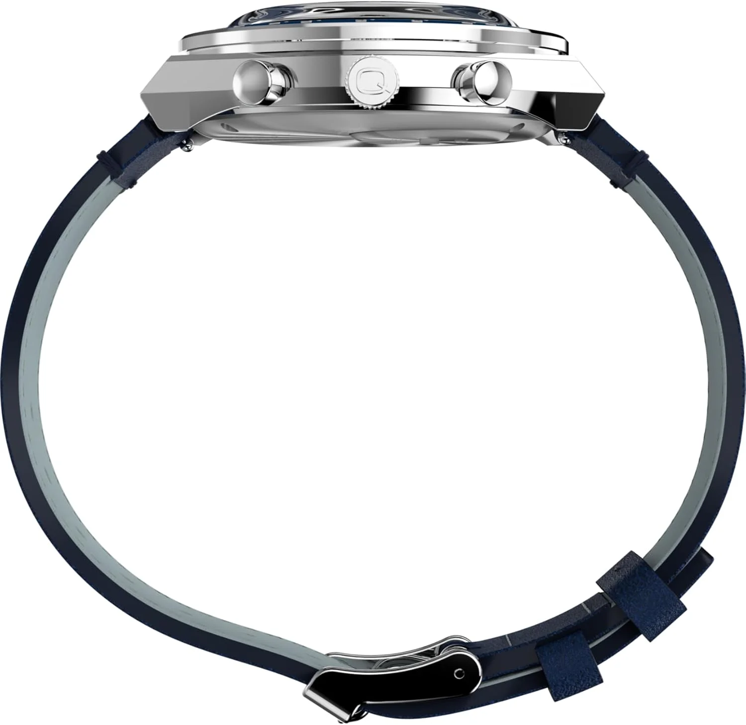 ساعت مچی مردانه تایمکس مدل Q کرنوگراف، قاب استیل 40 میلی‌متری با بند مشکی و صفحه مشکی