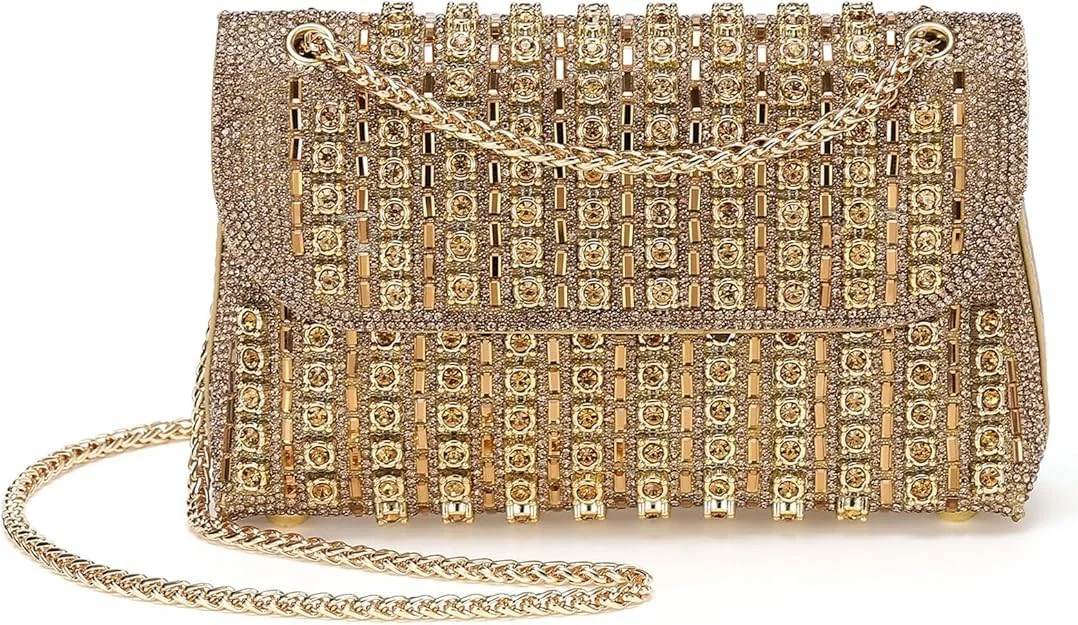 کیف دستی مجلسی زنانه، کیف پول کلاچ زنانه رسمی، کیف دستی شانه ای شیک برای مهمانی عروسی با زنجیر