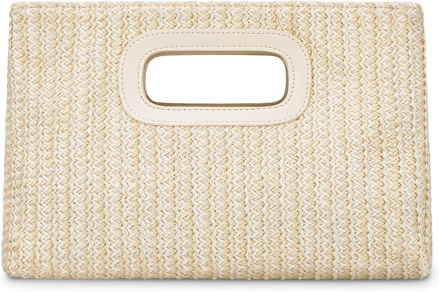 کیف دستی کلاچ حصیری زنانه، کیف مجلسی دستی و دوشی با زنجیر طلایی، کیف بافت ساحلی تابستانی