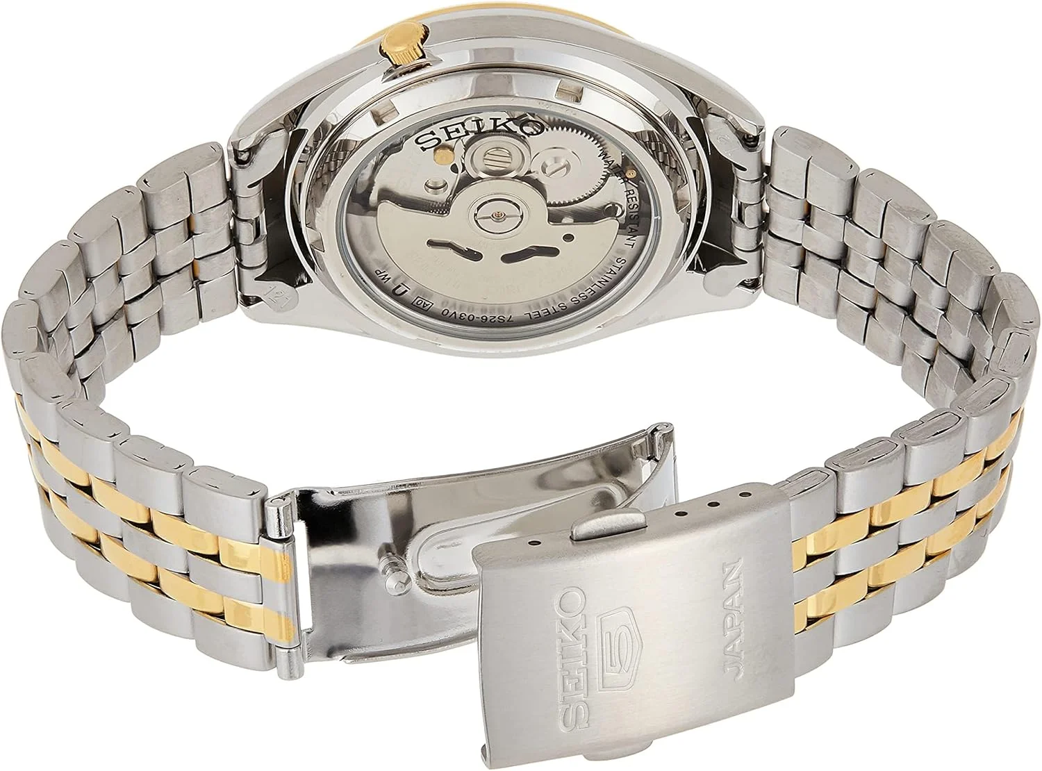 ساعت مچی مردانه سیکو 5 با صفحه سفید و بند استیل - مدل Snkl24J1