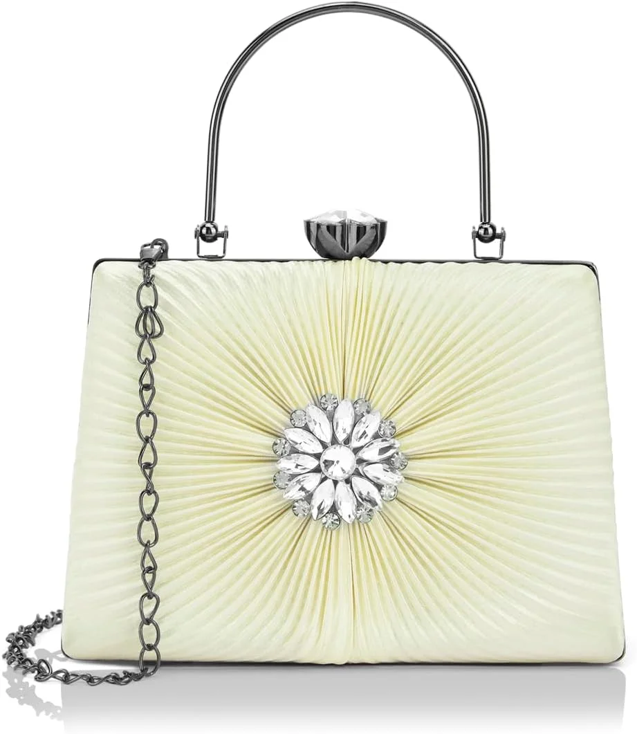 کیف کلاچ زنانه لاوی با قاب ذوزنقه‌ای | کیف دستی زنانه