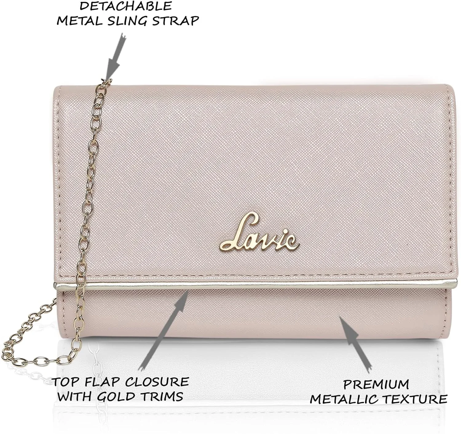 کیف کلاچ زنانه لاوی (سفید، مروارید)