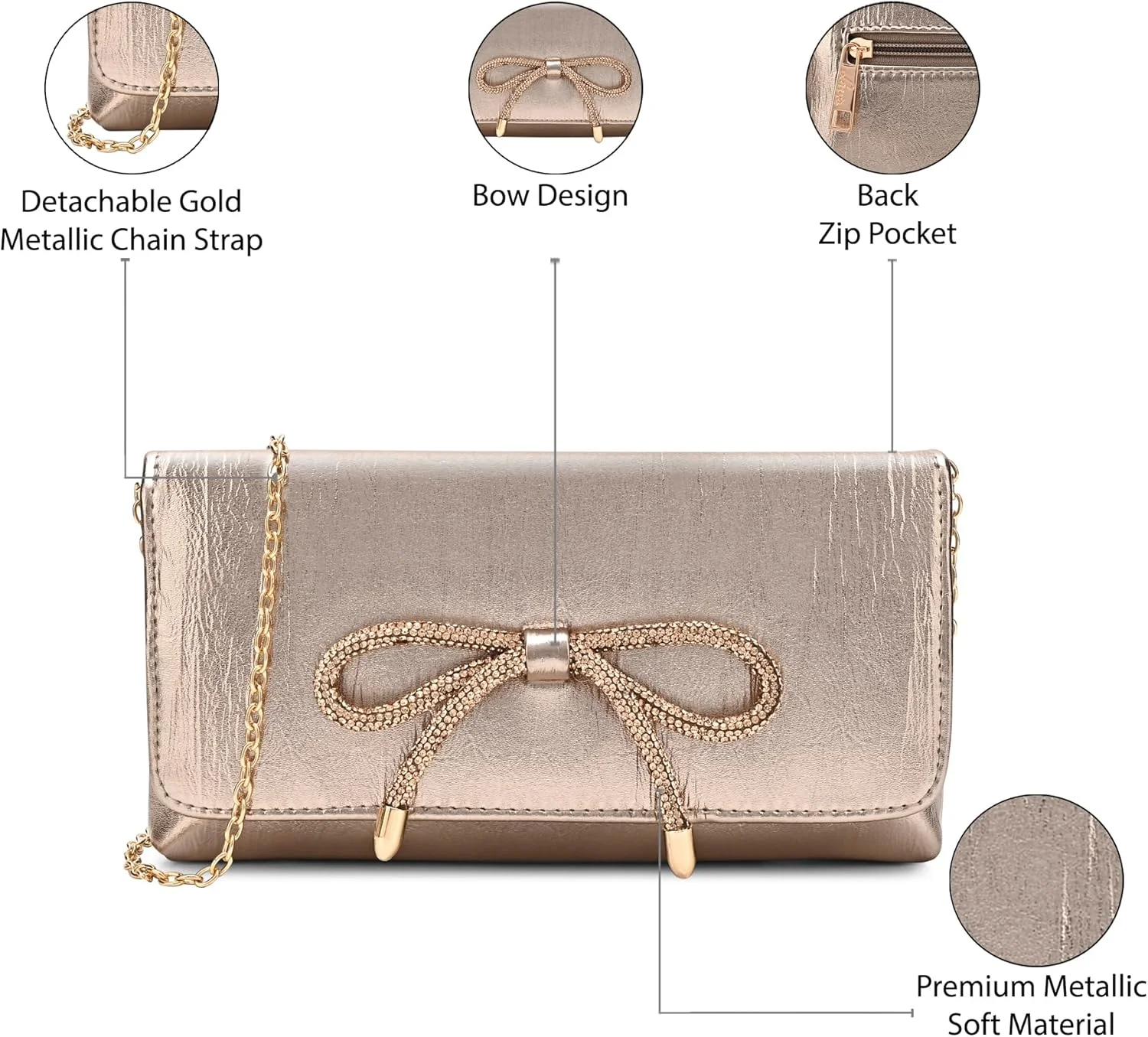 کیف دستی پاکتی پاپیونی زنانه لاوی | کیف زنانه | هدیه برای خانم ها