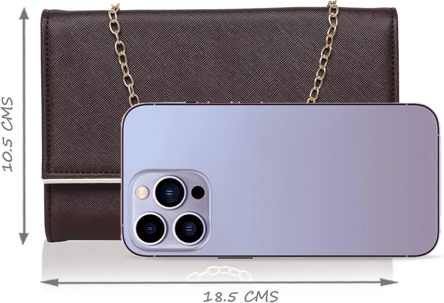 کیف کلاچ کوچک زنانه لاوی با قاب تاشو | دارای بند زنجیری جداشدنی | کیف پول زنانه