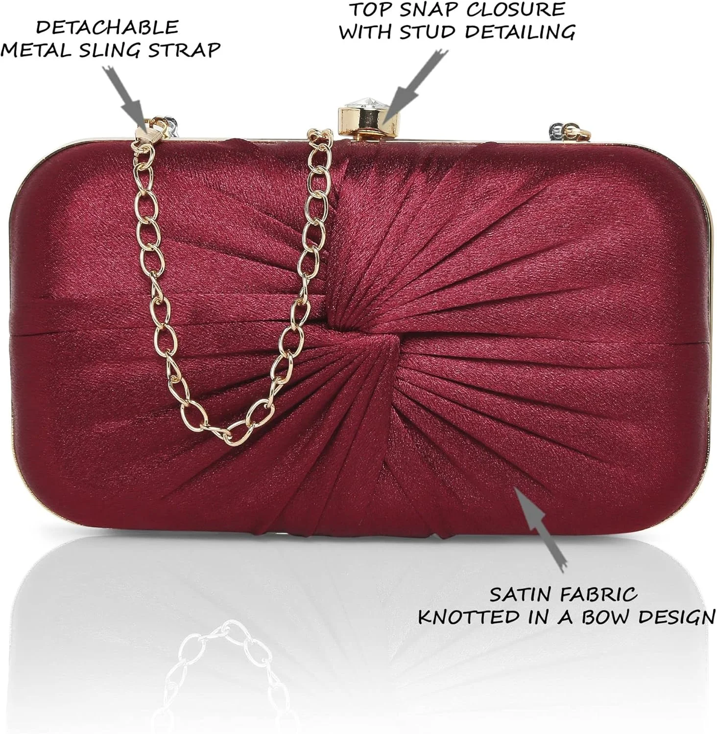 کیف کلاچ فریم لاوی مدل Cheer (زرشکی)