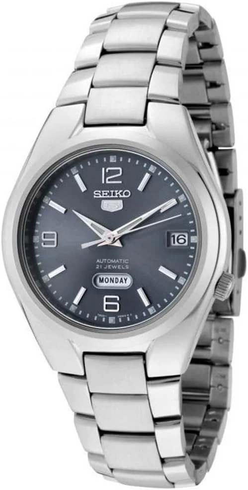 ساعت مچی مردانه سیکو مدل SNK621K1، صفحه خاکستری، مقاوم در برابر آب تا عمق 100 متر