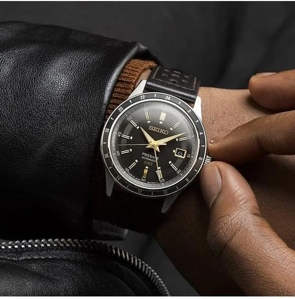 ساعت مردانه سیکو Presage 60s GMT استیل ضد زنگ صفحه خاکستری مدل SSK013J، خاکستری، مدرن