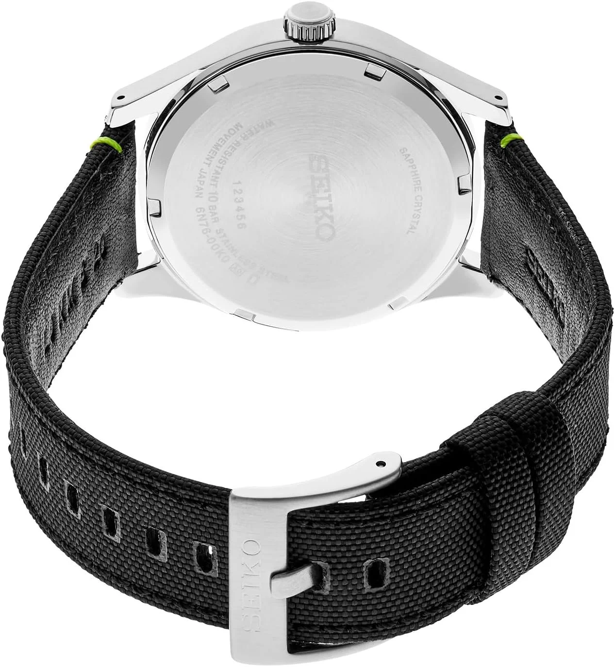 ساعت مچی مردانه سیکو با صفحه مشکی و تاریخ بزرگ مدل SUR517P1