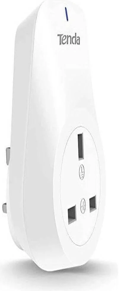 پریز هوشمند وای فای Tenda SP3 UK Beli، 2.4 گیگاهرتز، نوع بی سیم 1T1R، 100 - 240 ولت AC، حداکثر بار 10 آمپر، مصرف برق 2.3 کیلو وات، سفید | SP3