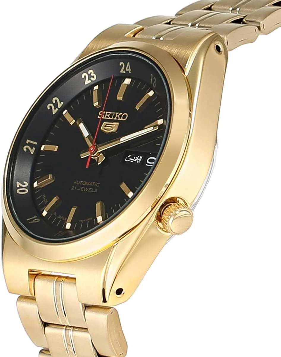 ساعت مچی مردانه سیکو با صفحه مشکی و بند استیل