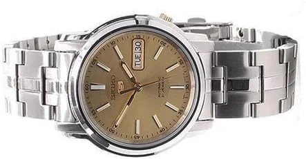 ساعت مچی مردانه سیکو 5 اتوماتیک صفحه شامپاینی استیل مدل SNKL81 ساعت مچی مردانه سیکو 5 اتوماتیک صفحه شامپاینی استیل مدل SNKL81