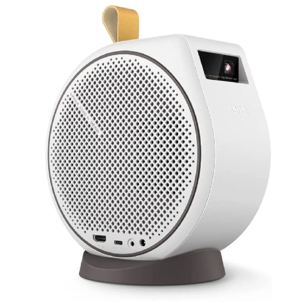 پروژکتور مینی HD بنکیو GV30 با کیفیت 720p، با بلندگوی بلوتوثی بیس قوی، وای فای، 300 انسی لومن، قابلیت پخش از سقف/موبایل، اندروید تی وی، HDMI، USB-C، کروم کست و ایرپلی | 9H.JPA77.59P