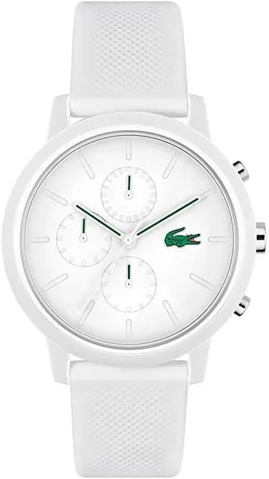 ساعت مچی مردانه لاکست کرونوگراف کوارتز مدل Lacoste.12.12 با بند سیلیکونی