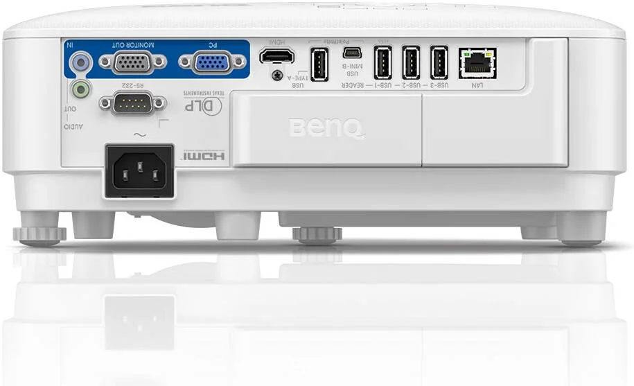 پروژکتور هوشمند BenQ EW805ST، رزولوشن WXGA، روشنایی 3600 لومن، زوم ثابت، بلندگوی 5 واتی، تاخیر ورودی 33.4 میلی‌ثانیه، سیستم تصویر DLP، بلوتوث 4.0، اندروید 9.0، سفید | EW805ST