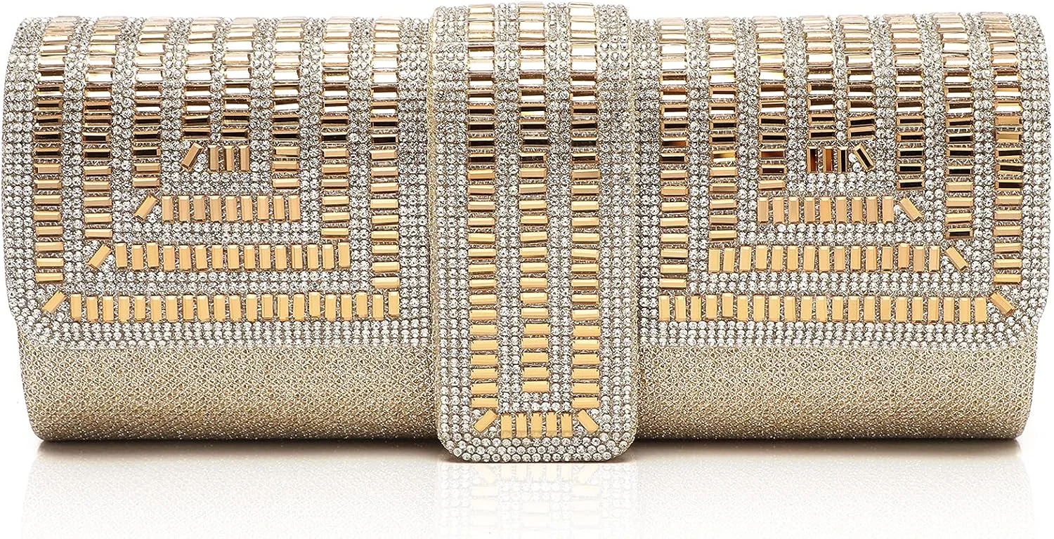 کیف دستی و کیف پول مجلسی زنانه Labair، کیف کریستالی درخشان با سنگ های تزئینی، کیف دستی رسمی مهمانی عروسی.