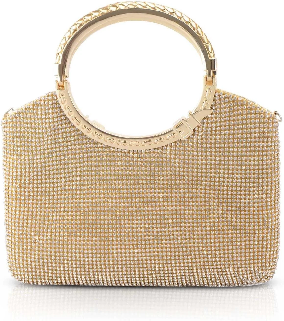 کیف دستی مجلسی نگین دار KASTWAVE، کیف دستی شب کریستالی، کیف پول درخشان عروسی، کیف دستی دیامانته، کیف کراس بادی مهره دار برای مهمانی، نامزدی، شام، ضیافت (کوچک)