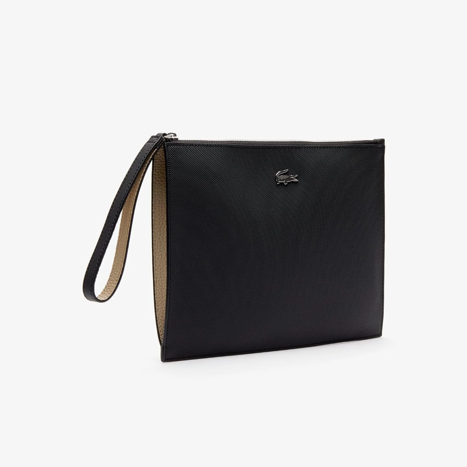 کیف دستی زیپ دار زنانه لاکوست مدل Anna Pique Canvas، رنگ نوآر فارین