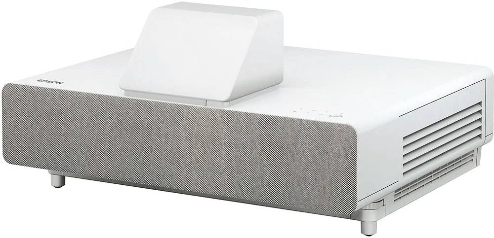 پروژکتور هوشمند 4K Pro UHD مدل EPSON EpiqVision Ultra LS500 Android TV Edition با روشنایی 4000 لومن، سایز تصویر 65 تا 130 اینچ، 3LCD، شبکه بی سیم، لیزر فوق العاده کوتاه برد، 3xHDMI، USB-A/USB 2.0، سفید | EH-LS500W