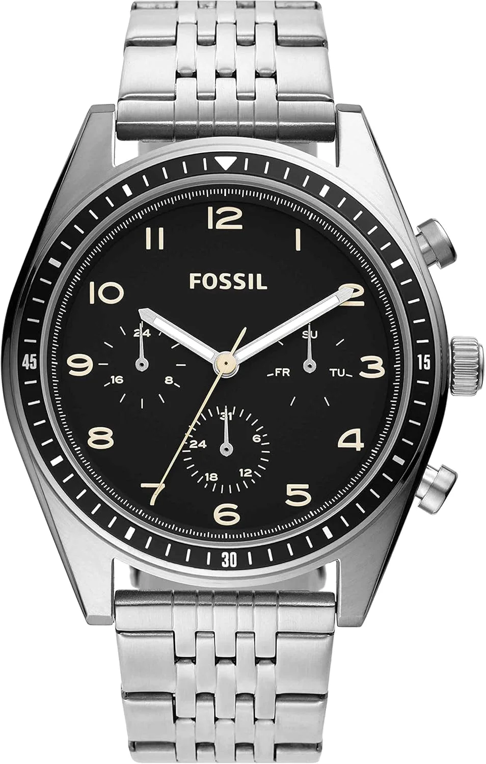 ساعت مچی مردانه فسیل مدل ویلکین با صفحه چندکاره و بند استیل ضد زنگ BQ2616