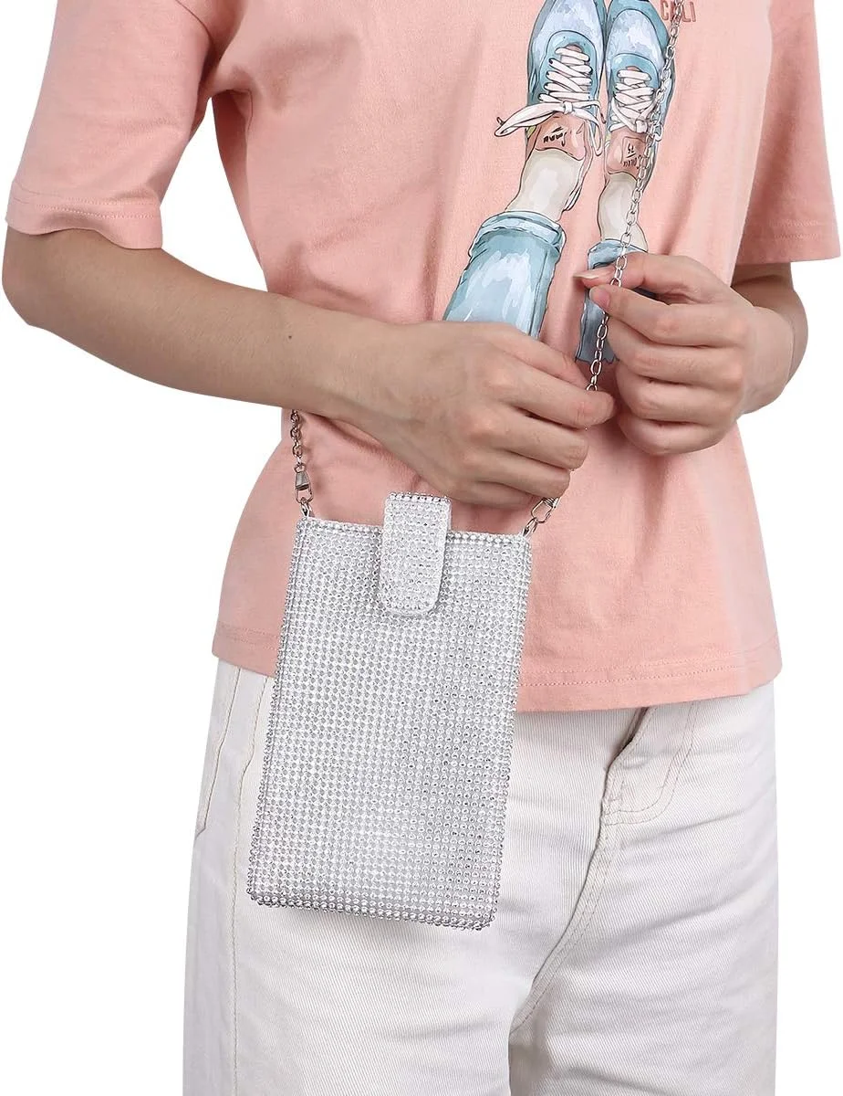 کیف دستی مجلسی زنانه، کیف کلاچ توری فلزی، کیف کوچک دوشی، کیف پول موبایل