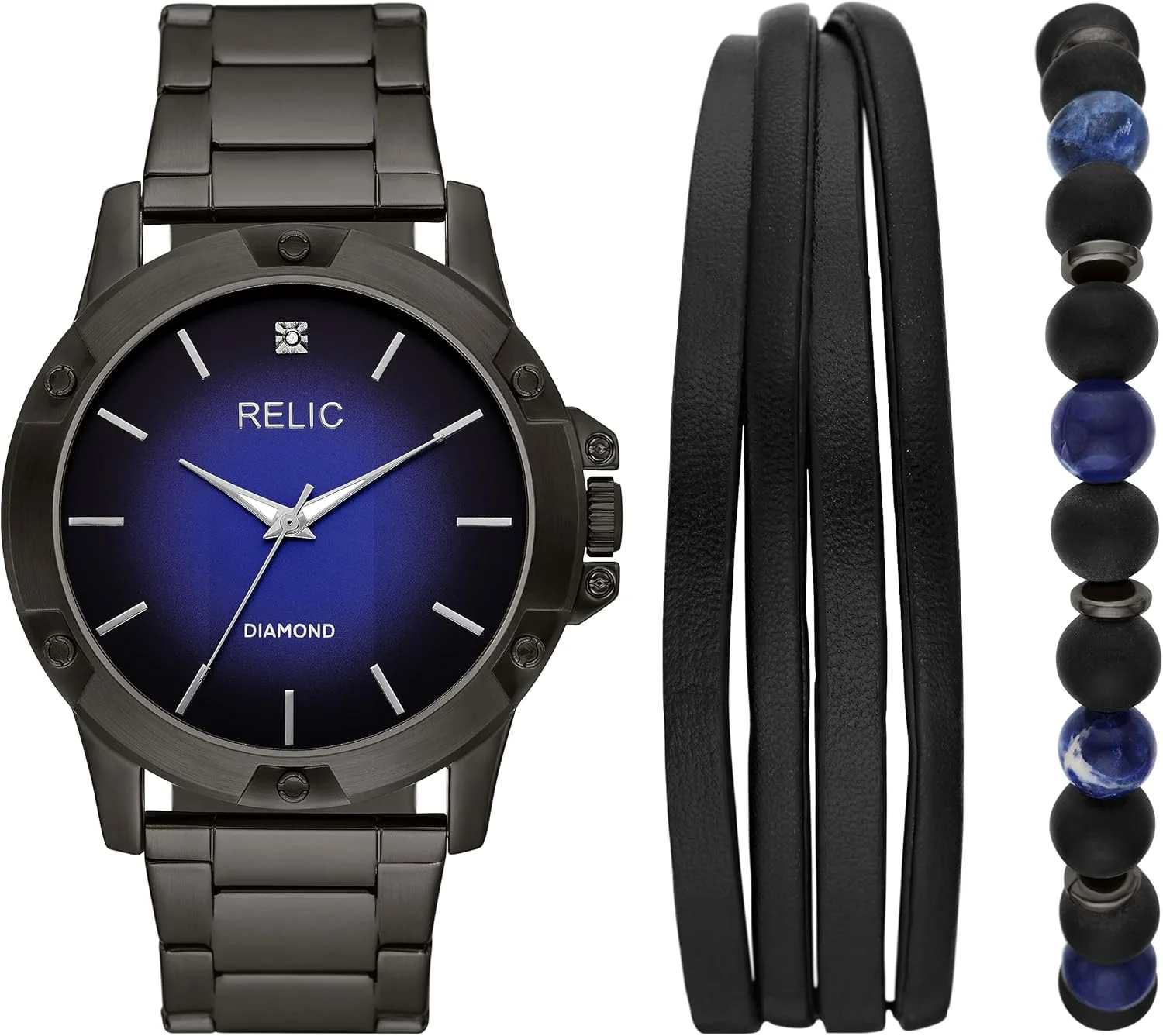 ساعت مردانه ریلیک بای فسیل مدل Rylan؛ ساعت استیل ضد زنگ با تزیینات الماسی برای آقایان