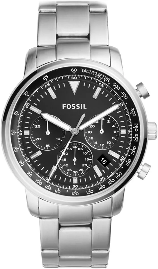 ساعت مچی مردانه فسیل مدل کوارتز با صفحه آنالوگ و بند استیل ضد زنگ FS5412