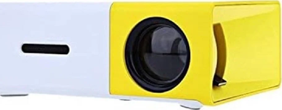 پروژکتور کوچک قابل حمل گجت‌تون، سینمای خانگی، YG-300، ویدئو پروژکتور، رزولوشن صفحه نمایش 320x240، کنترل از راه دور، زرد / سفید | YG-300