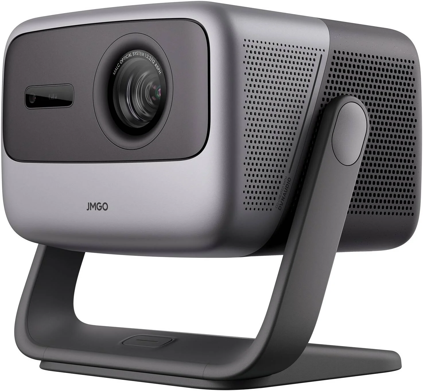 پروژکتور لیزری سه گانه JMGO N1 Pro، کیفیت 1080P FHD، پشتیبانی از Blu-Ray 3D و 4K، قابل حمل، Android TV 11، تصحیح زاویه تصویر فوری، بلندگوهای Dynaudio، تجربه سینمای خانگی