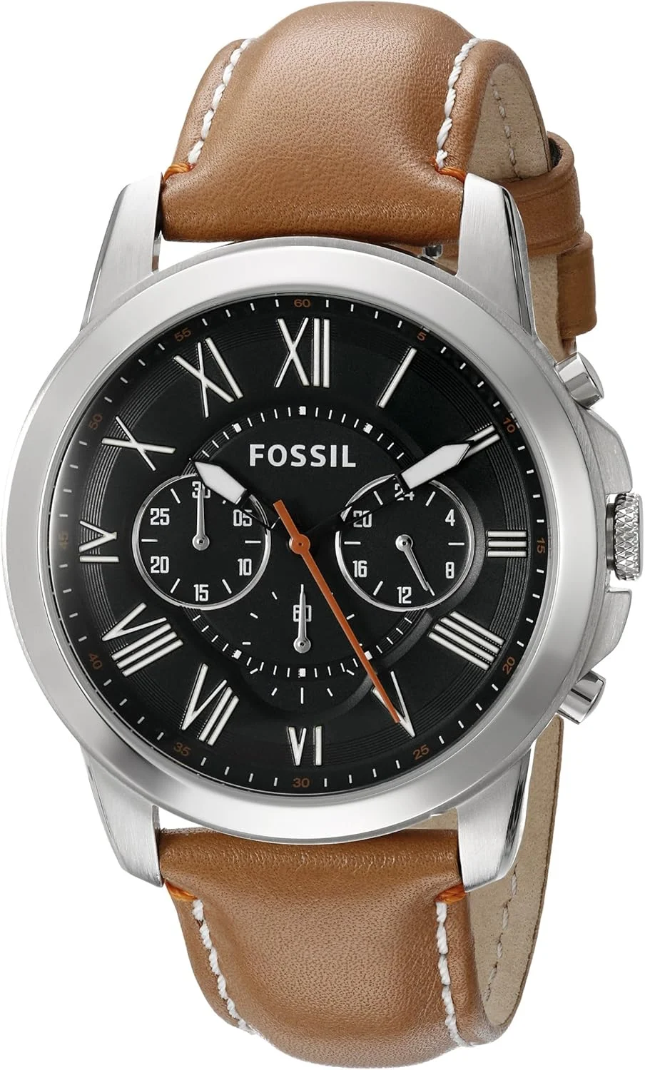 ساعت مچی مردانه فسیل گرنت با صفحه سبز و بند چرمی کرنوگراف - FS4918