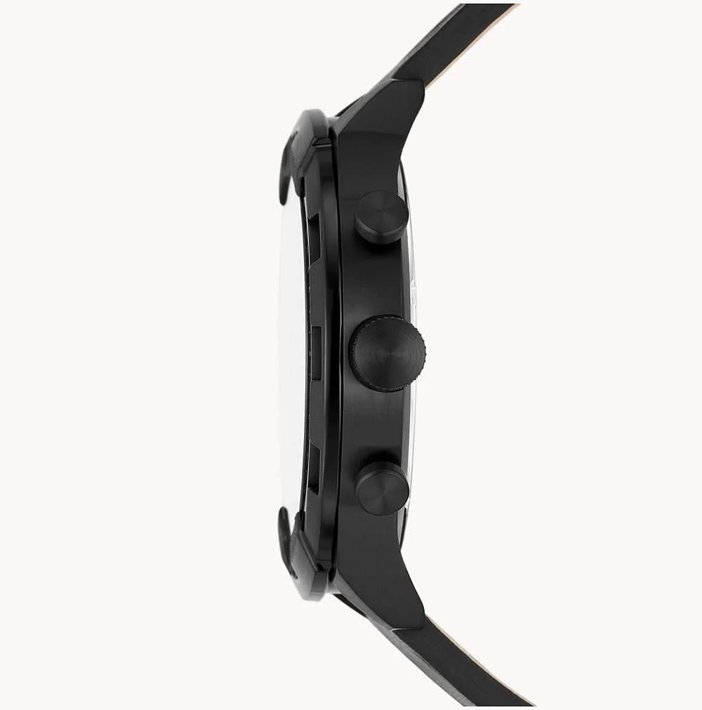 ساعت مچی مردانه فسیل مدل برونسون کرونوگراف، بدنه استیل ضد زنگ مشکی، Fs5874 مشکی/سفید