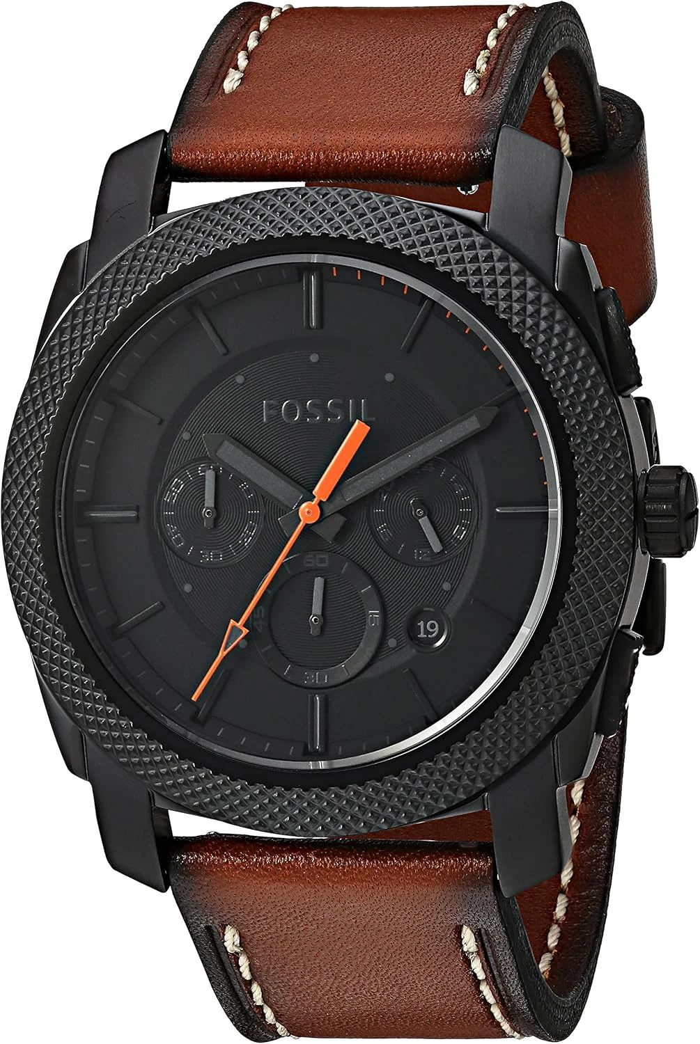 ساعت مچی مردانه فسیل مدل FS5234، دارای صفحه کرنوگراف و بند چرمی