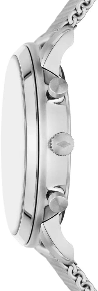 ساعت مچی مردانه فسیل مدل FS6021SET با صفحه مشکی آنالوگ، نقره ای، کلاسیک