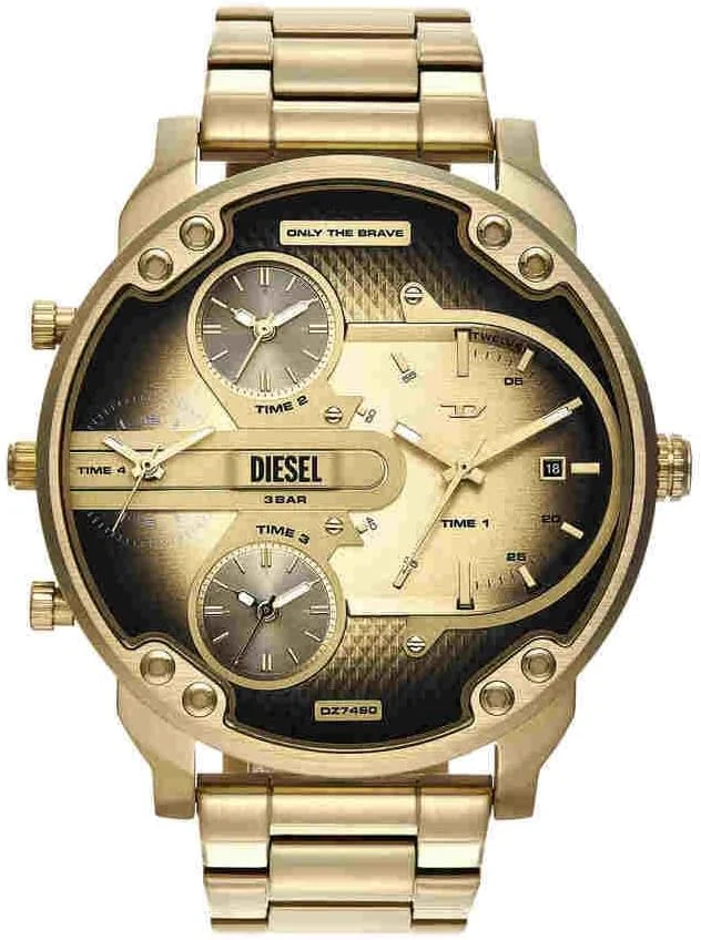 ساعت مچی مردانه دیزل مدل Mr. Daddy، موتور کوارتز سه عقربه با بند استیل ضد زنگ