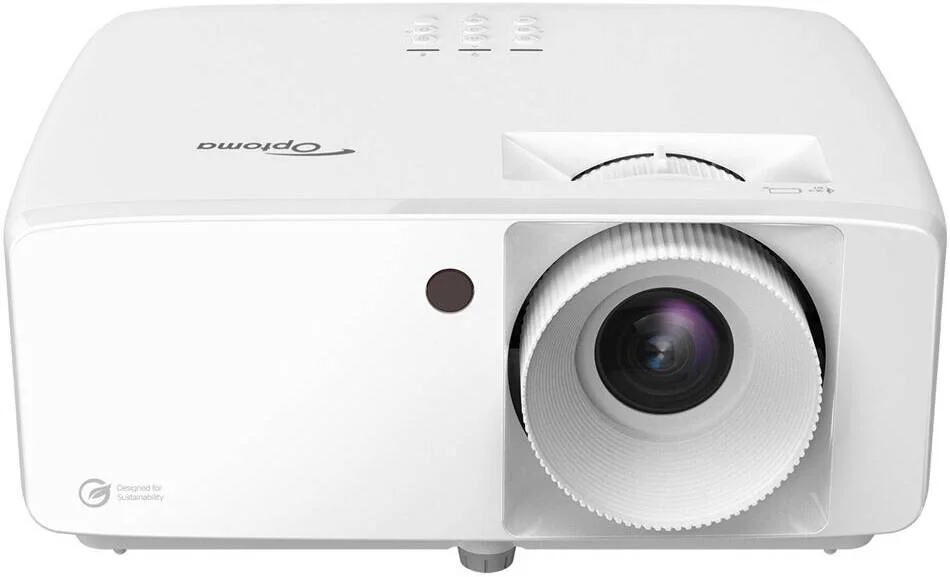 پروژکتور لیزری Optoma ZH520، رزولوشن Full HD، روشنایی 5500 لومن، تکنولوژی نمایش DLP، قابلیت نمایش 1.073 میلیارد رنگ، فاصله پروجکشن 1 تا 8 متر، زوم 1.3x، سفید | ZH520