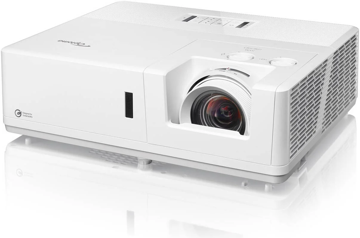 پروژکتور لیزری حرفه ای Optoma ZK708T، با روشنایی 7000 لومن، تکنولوژی نمایش DLP، رزولوشن UHD (3840 x 2160)، 1.073 میلیارد رنگ قابل نمایش، پشتیبانی کامل از 3D، سفید | ZK708T