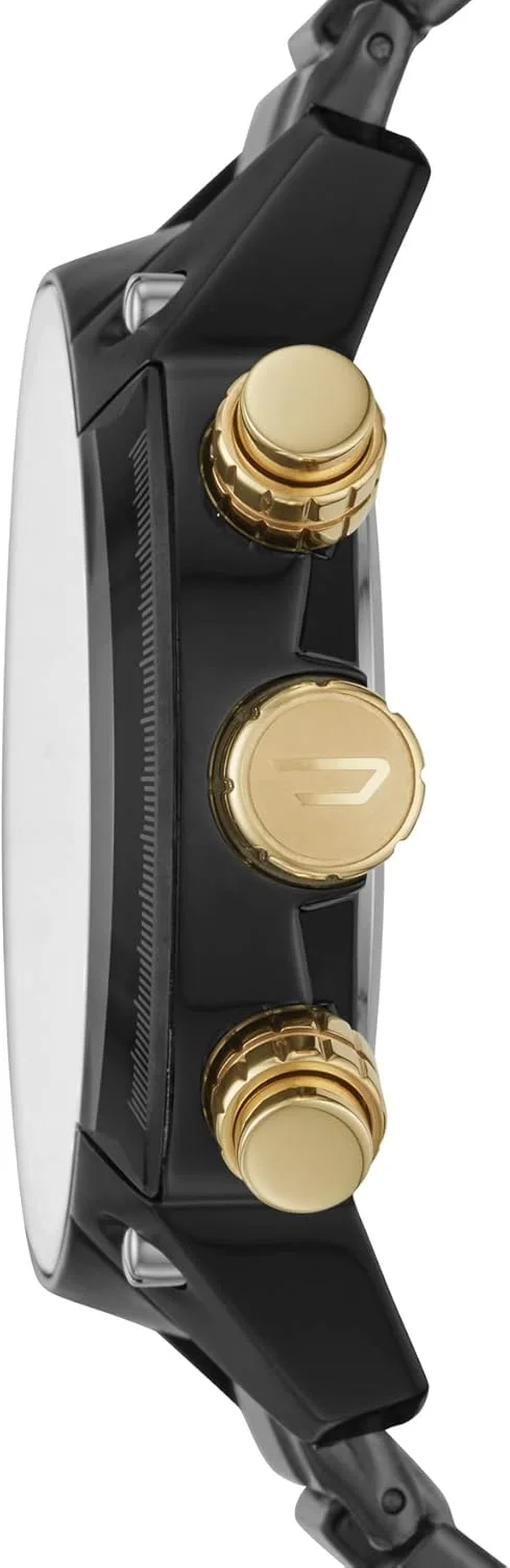 ساعت مچی کوارتز کرنوگراف مردانه دیزل Overflow، استیل ضد زنگ، مشکی/طلایی، کرنوگراف ساعت مچی کوارتز کرنوگراف مردانه دیزل Overflow، استیل ضد زنگ، مشکی/طلایی، کرنوگراف