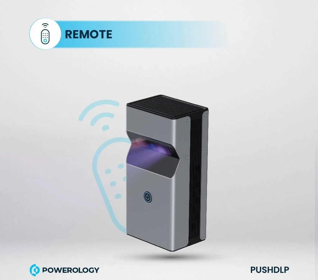 پروژکتور DLP فوق العاده کوتاه برد 4K پاورولوجی PUSHDLP، روشنایی 350 انسی لومن، 2 گیگابایت رم، 16 گیگابایت حافظه، بلوتوث V5.0، ناحیه نمایش 30-200 اینچ، کنتراست 500:1، مشکی | PUSHDLP