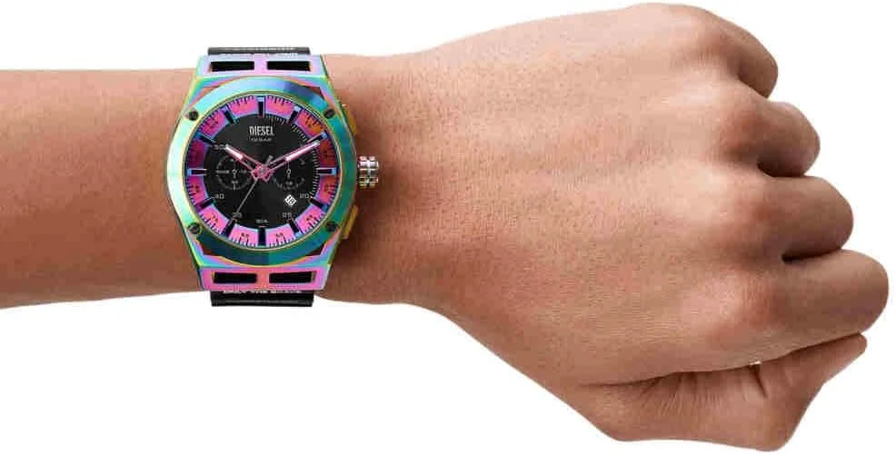 ساعت مردانه دیزل Timeframe، موتور کرنوگراف با بند سیلیکونی، استیل ضد زنگ یا چرمی