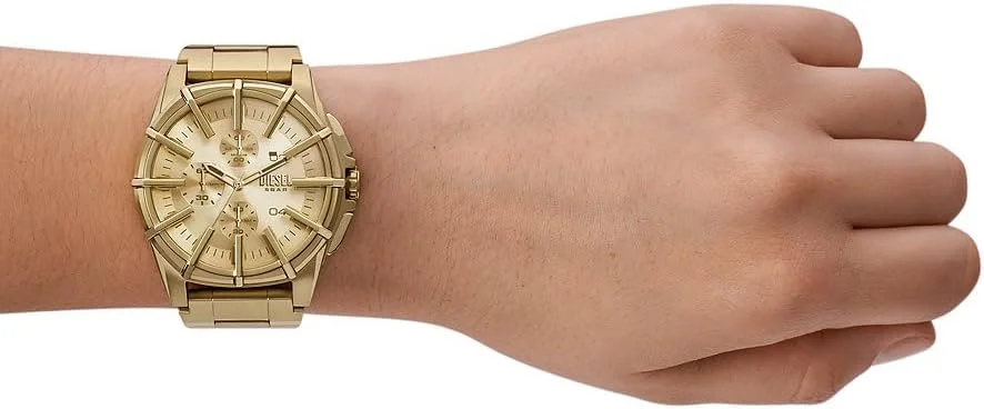 ساعت مردانه دیزل مدل Framed، سه عقربه، قاب نایلونی چند لایه با بند سیلیکونی