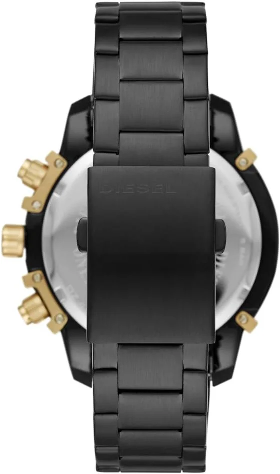 ساعت مچی مردانه دیزل مدل Griffed، کرنوگراف، بدنه استیل ضد زنگ مشکی، DZ4525